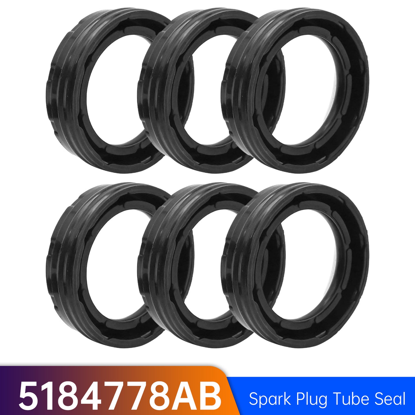 2012-2024 Ram 1500 5184778AB 6Pcs Spark Plug Tube Seal