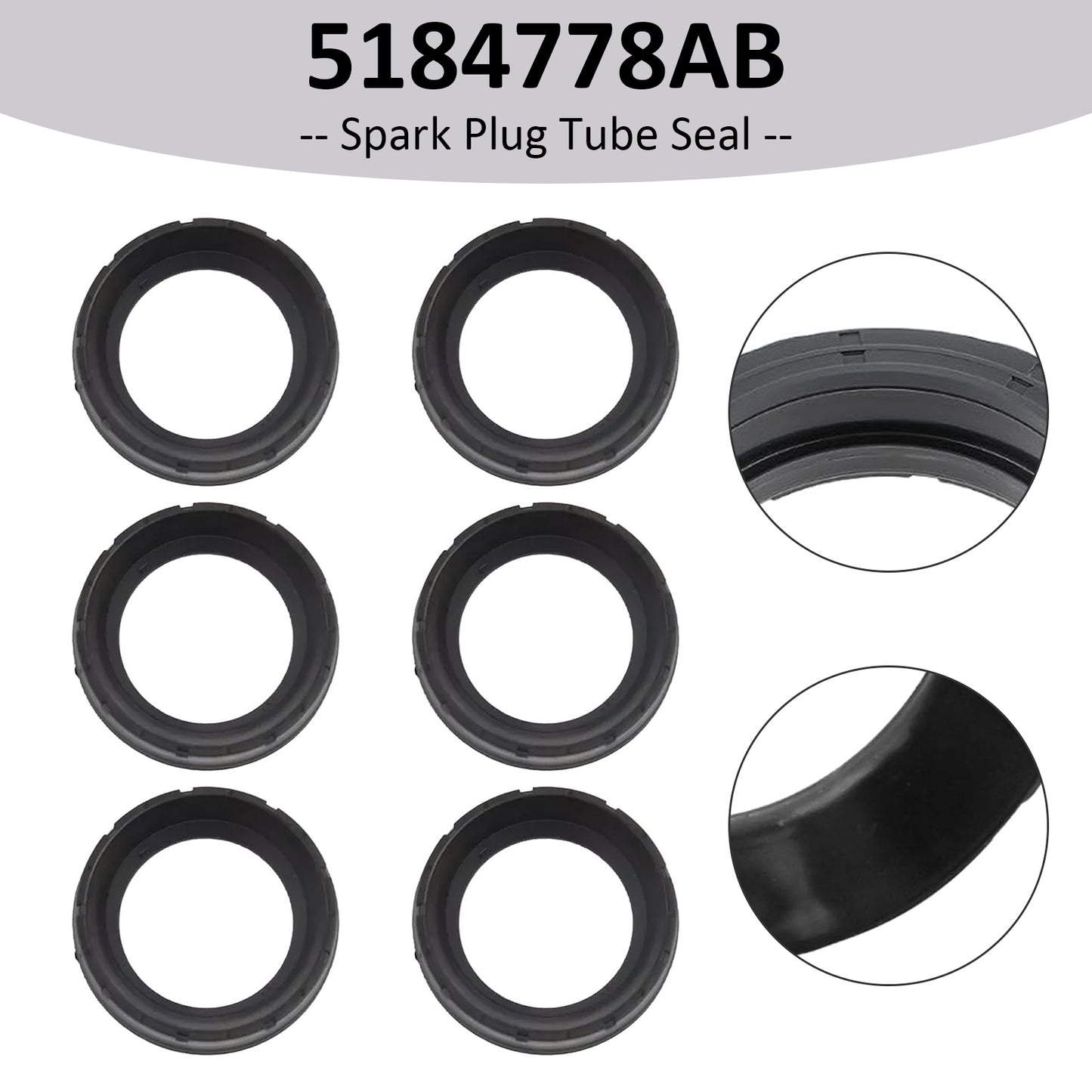 2012-2024 Ram 1500 5184778AB 6Pcs Spark Plug Tube Seal