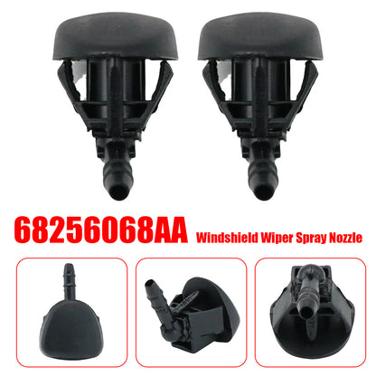 2 Pcs Windshield Wiper Spray Nozzle 2015-2020 Jeep Renegade 68256068AA