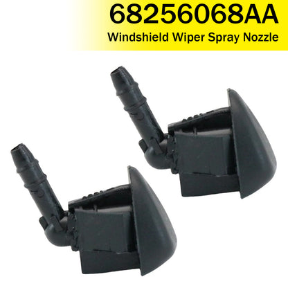 2 Pcs Windshield Wiper Spray Nozzle 2015-2020 Jeep Renegade 68256068AA