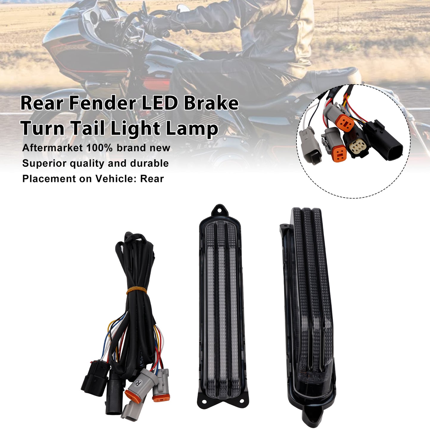 2014 Electra Glide Ultra Classic FLHTCU Rear Fender Brake Turn Tail Light Lamp Fit