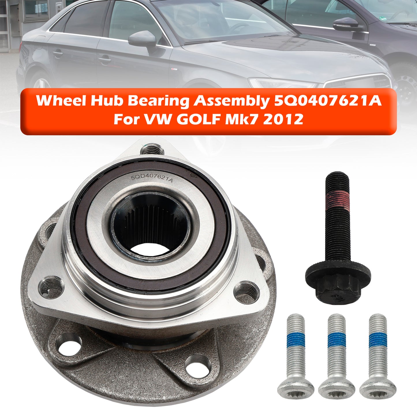 2012 VW GOLF Mk7 5Q0407621A Wheel Hub Bearing Assembly