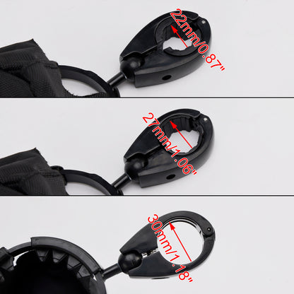 ATV UTV Bike Motorcycle Scooter Golf Cart with 22-27mm Bar Cup Bracket Holder Bottle Cargo Carrier Black Universal