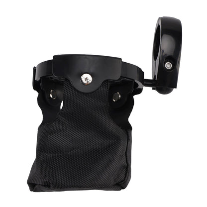 ATV UTV Bike Motorcycle Scooter Golf Cart with 22-27mm Bar Cup Bracket Holder Bottle Cargo Carrier Black Universal
