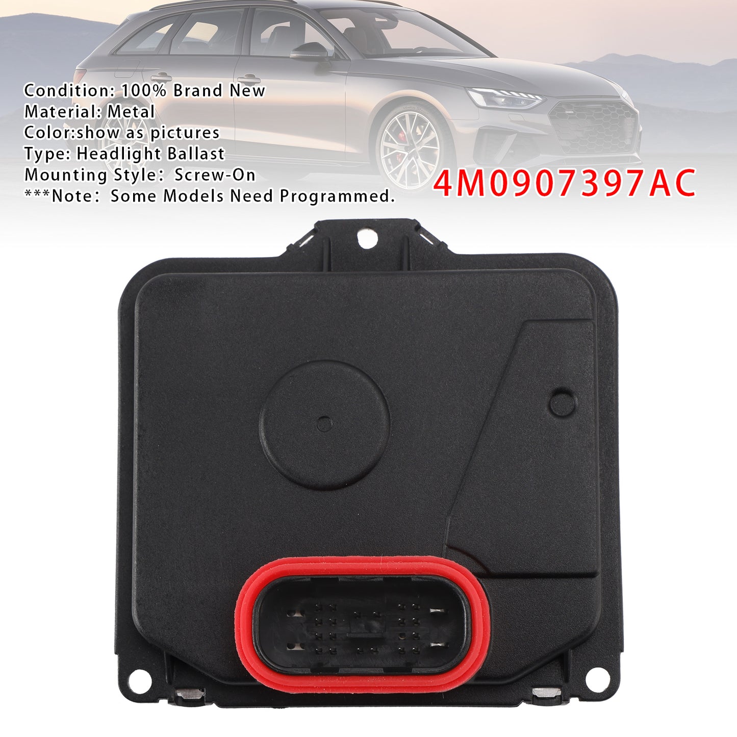 Headlight Control Module 2015-2020 AUDI A4 A5 RS5 S4 S5 4M0907397AC