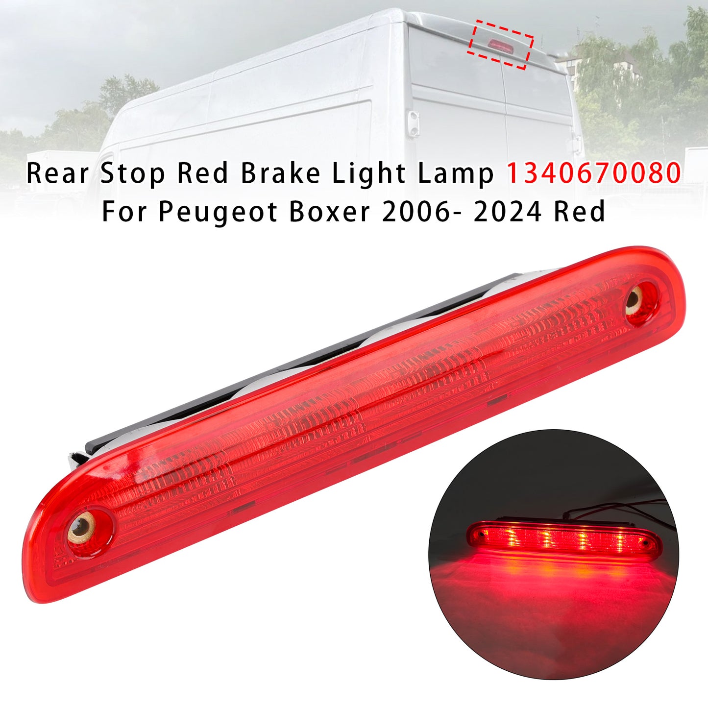 2007-2023 CITROEN RELAY- 1340670080 Rear Stop Red Brake Light Lamp