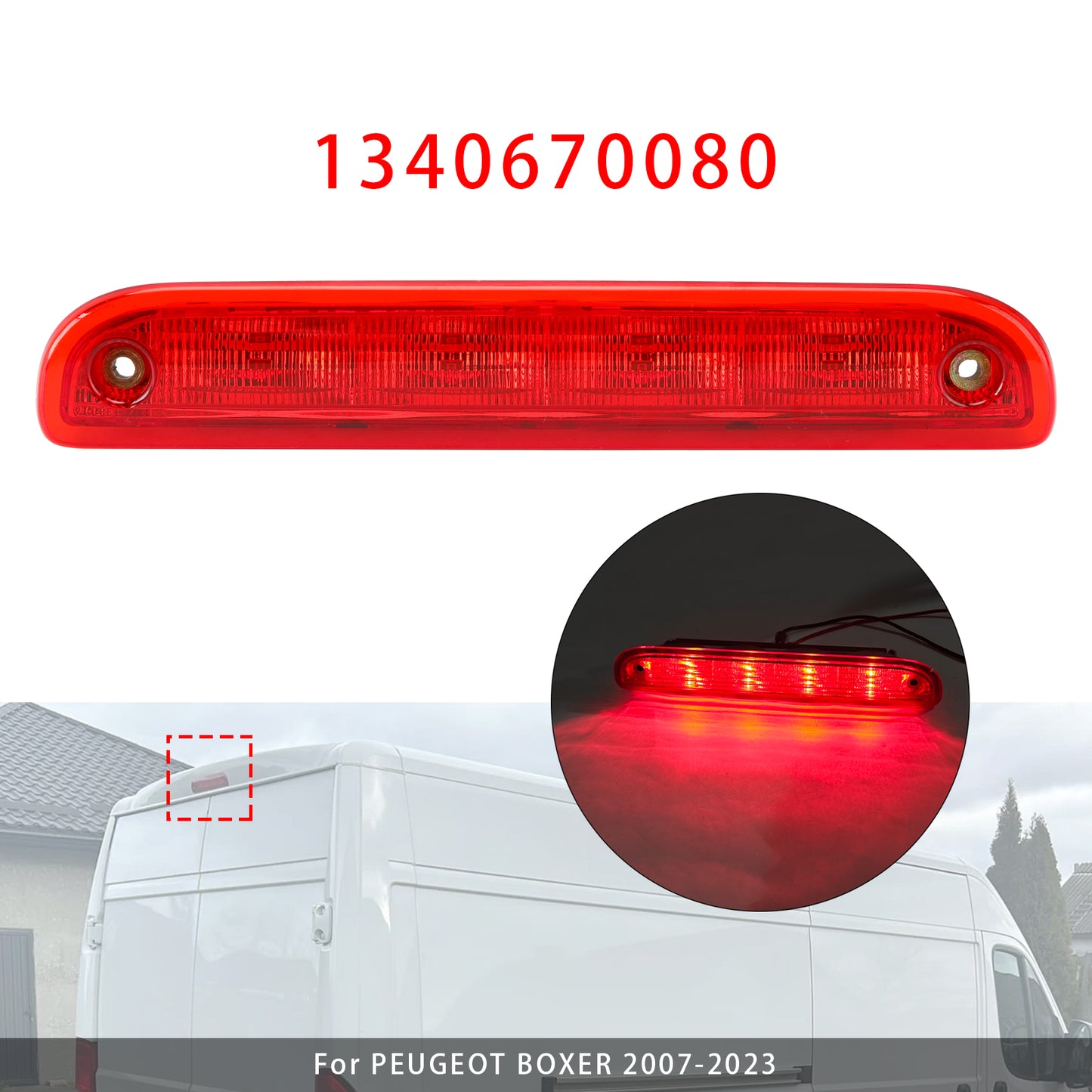2007-2023 CITROEN RELAY- 1340670080 Rear Stop Red Brake Light Lamp