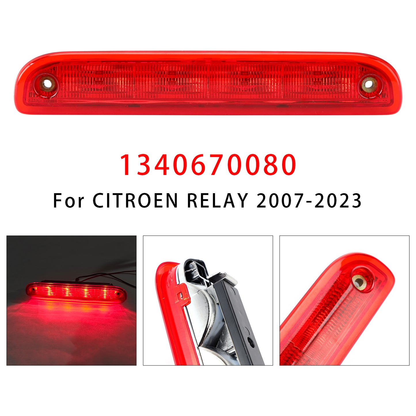 2007-2023 CITROEN RELAY- 1340670080 Rear Stop Red Brake Light Lamp
