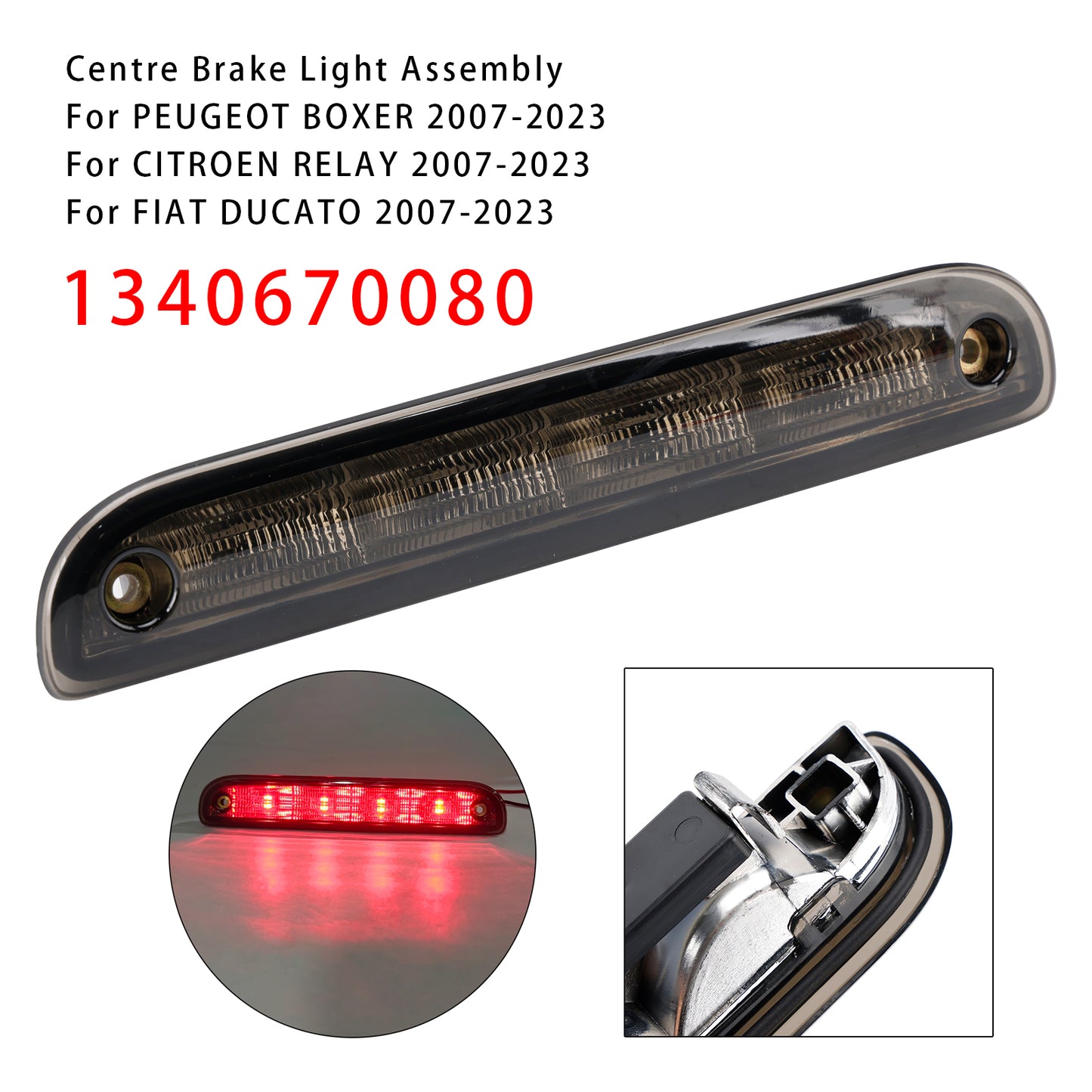 2007-2023 FIAT DUCATO 1340670080 Rear Stop Brake Light Lamp