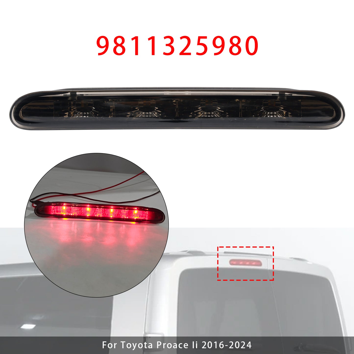 2016-2024 Peugeot Expert Iv Traveller 9811325980 LED Rear Stop Brake Light
