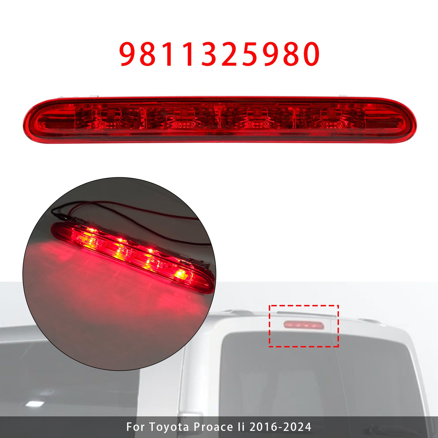 2019-2024 Opel Vivaro C Zafira D 9811325980 LED Rear Stop Brake Light
