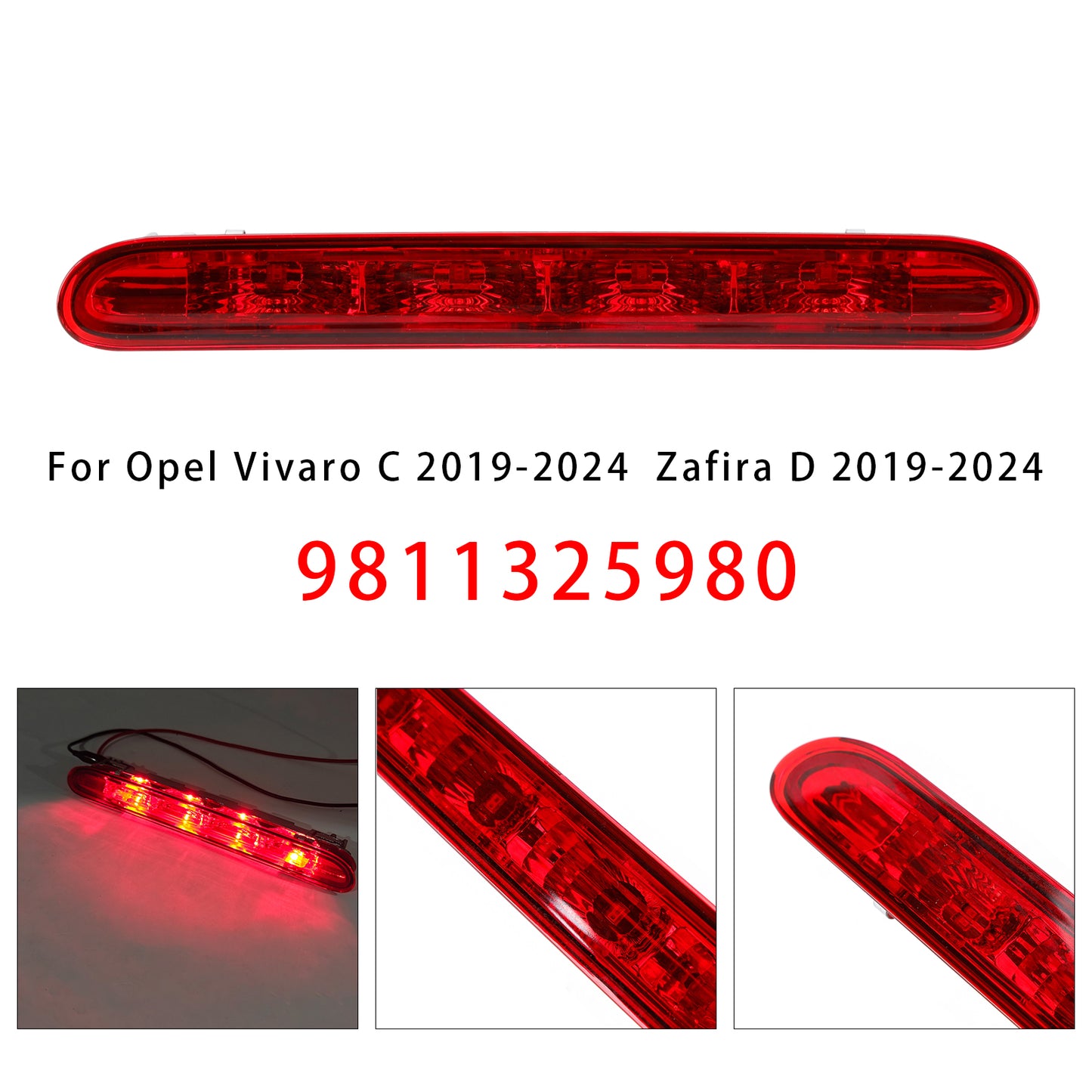 2019-2024 Opel Vivaro C Zafira D 9811325980 LED Rear Stop Brake Light