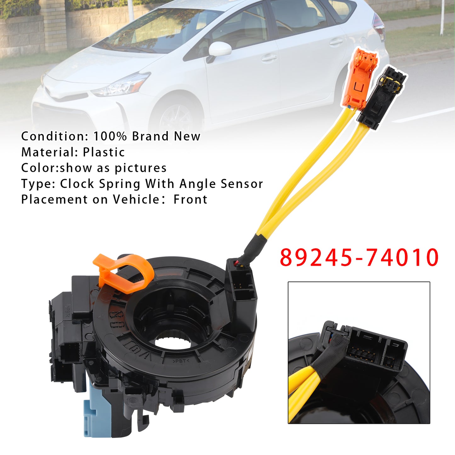 Clock Spring With Angle Sensor 2010-2015 Toyota Prius 89245-74010