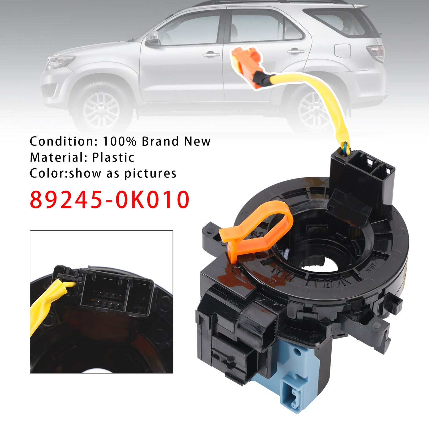 2013- TOYOTA HILUX VII Pickup (N1, N2, N3) 3.0 Tdi 4x4 Pickup 84307-0K020 Clock Spring With Angle Sensor