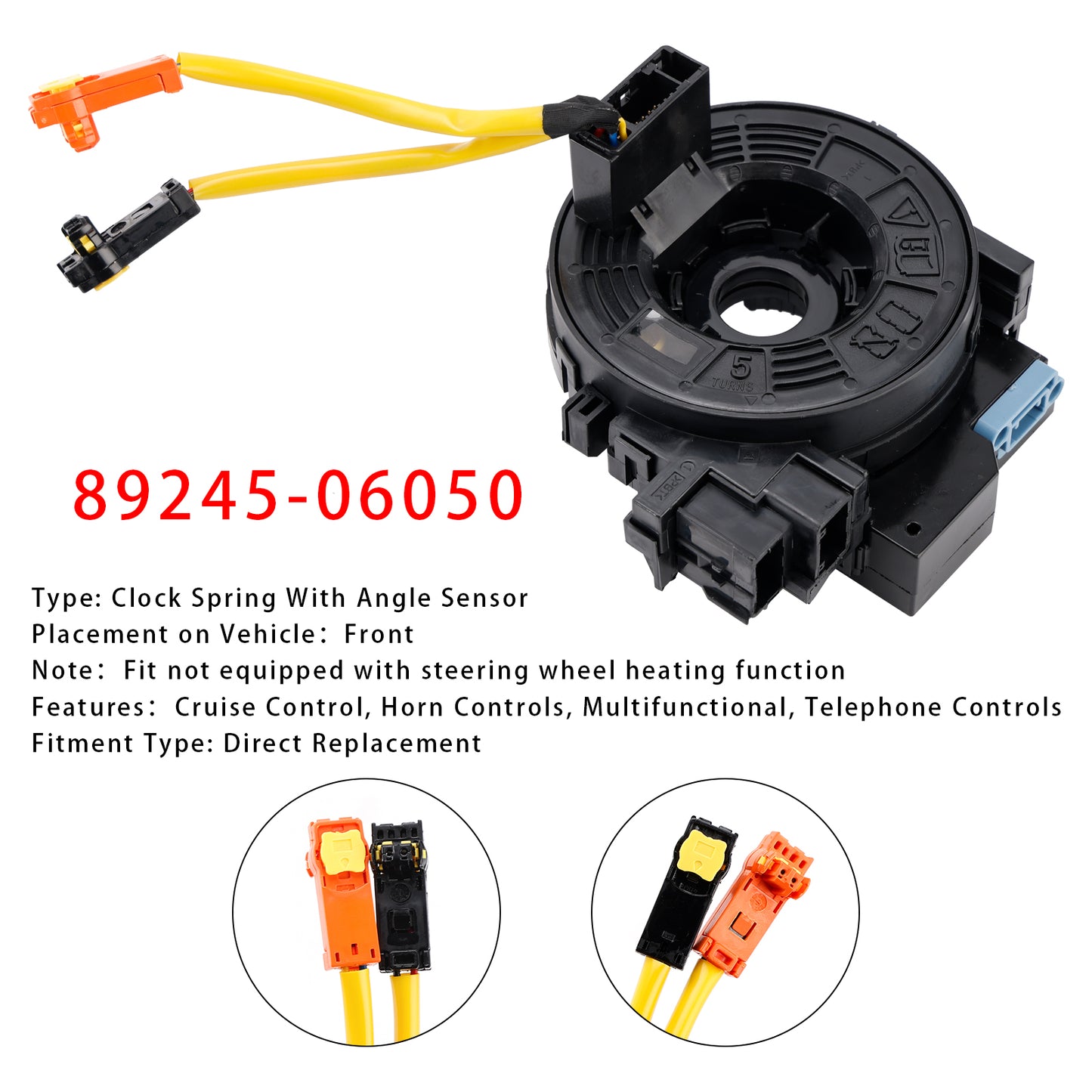 Clock Spring With Angle Sensor 2012-2017 Toyota Camry 89245-06050