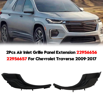 2009-2017 Chevrolet Traverse 22956656 22956657 2Pcs Air Inlet Grille Panel Extension