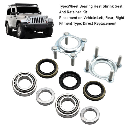 2007-2018 Jeep Wrangler JK 68003270AA Both Side Rear Axle Bearing and Seal Kit