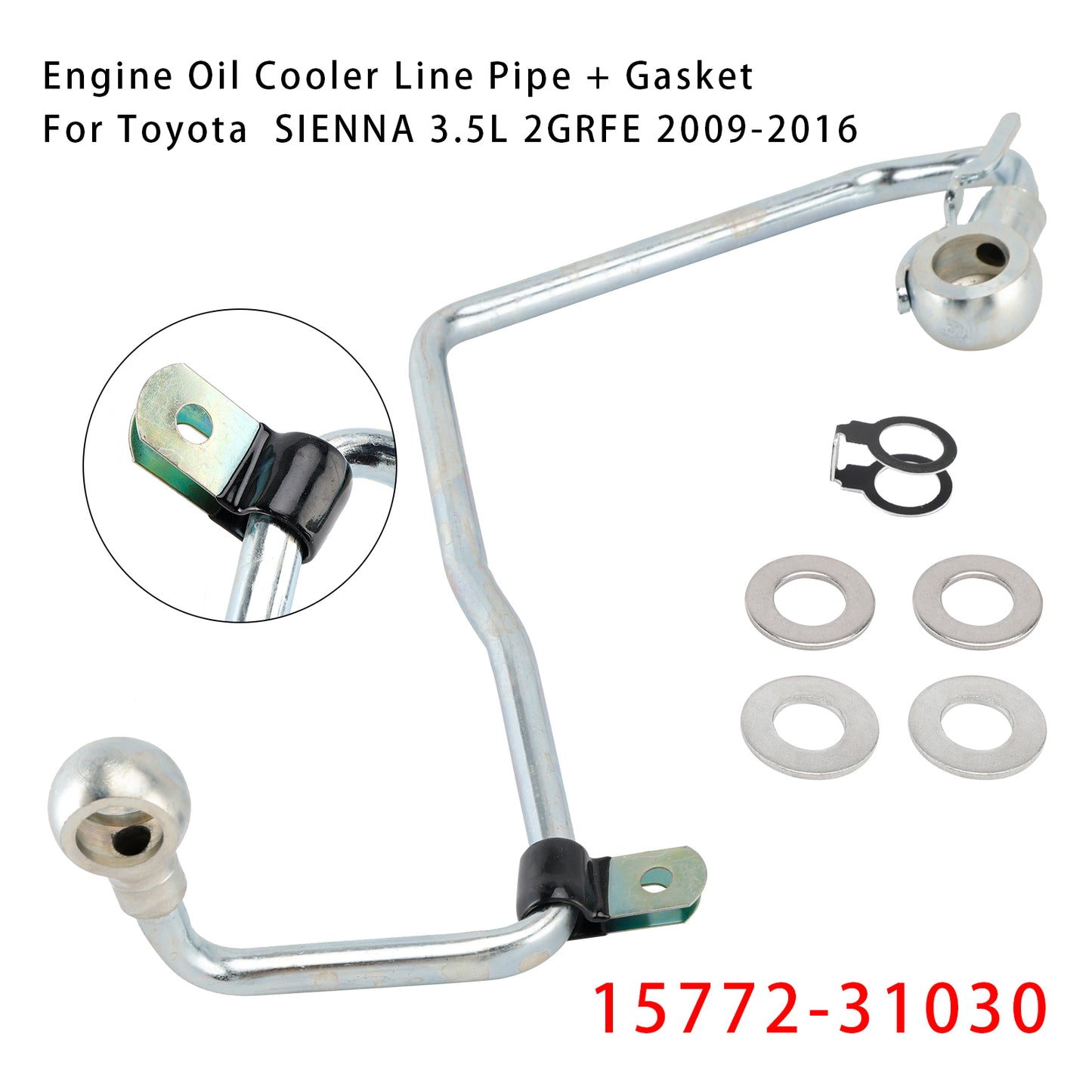 2009-2018 Toyota AVALON 15772-31030 2GRFE Engine Oil Cooler Line Pipe