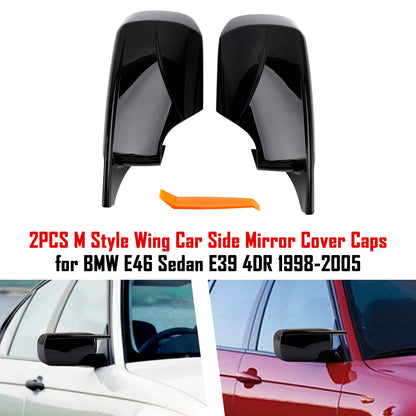 1998-2005.02 BMW 3 Series E46 Sedan 51168238375 2PCS M Style Wing Car Side Mirror Cover Caps