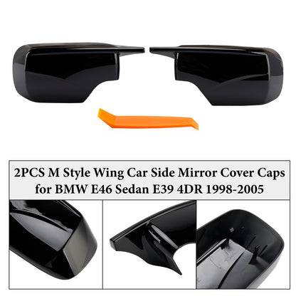1998-2005.02 BMW 3 Series E46 Sedan 51168238375 2PCS M Style Wing Car Side Mirror Cover Caps