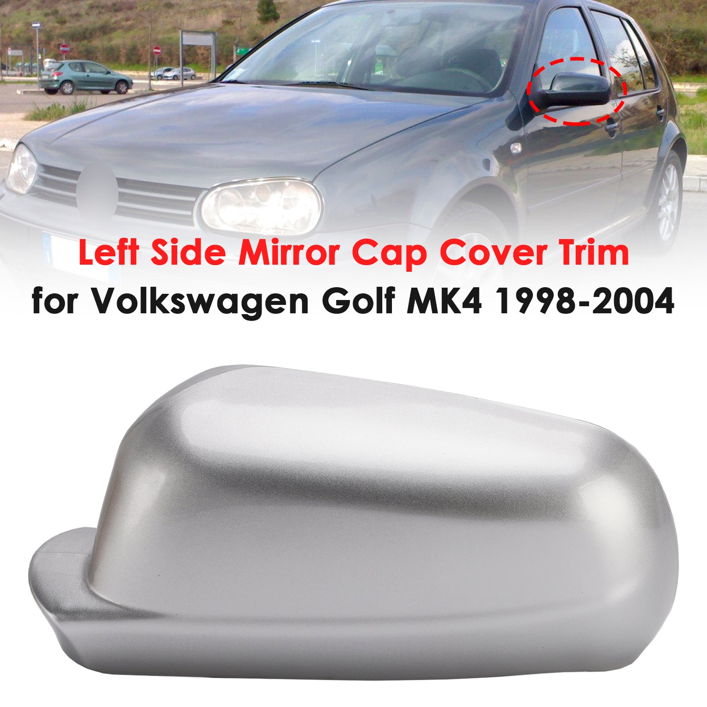1998-2004 Volkswagen Golf MK4 Left Side Mirror Cap Cover Trim