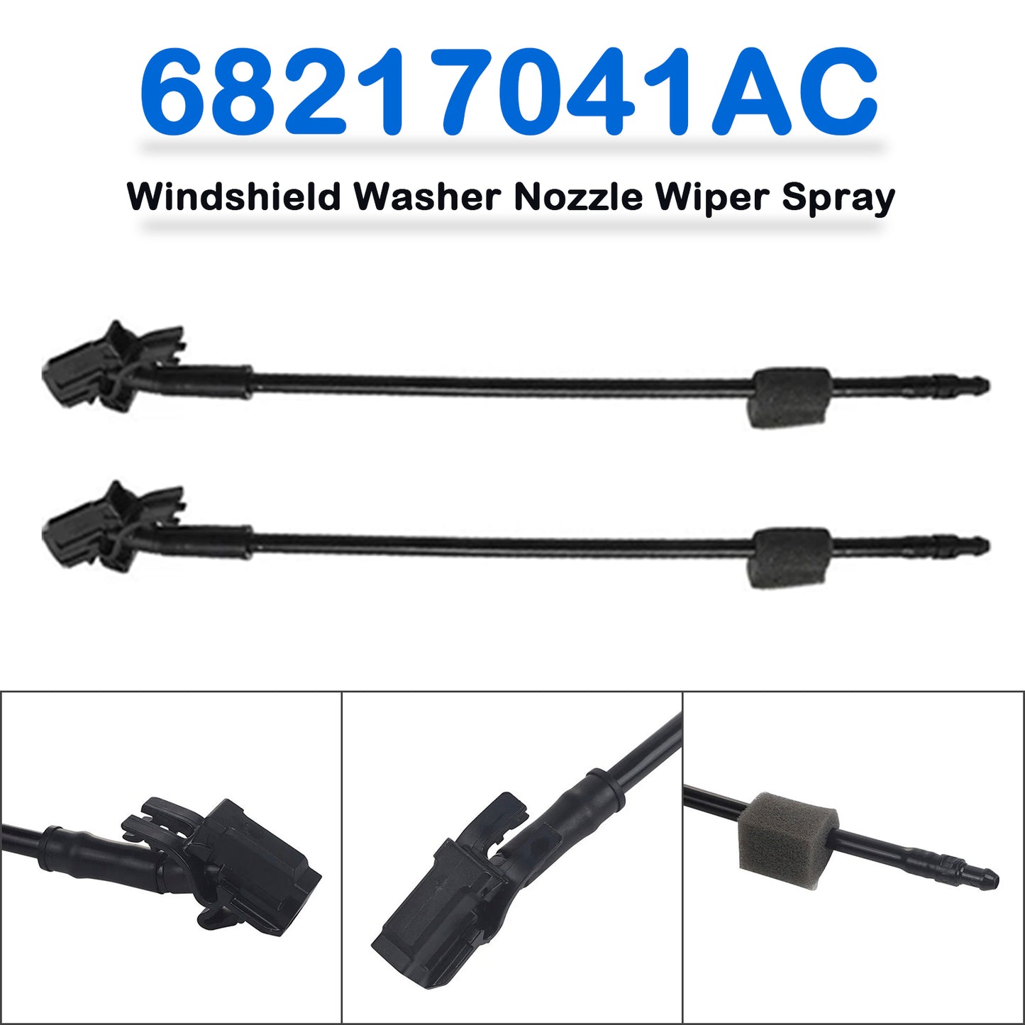 2015-23 Dodge Challenger 68217041AC 2X Windshield Washer Nozzle Wiper Spray