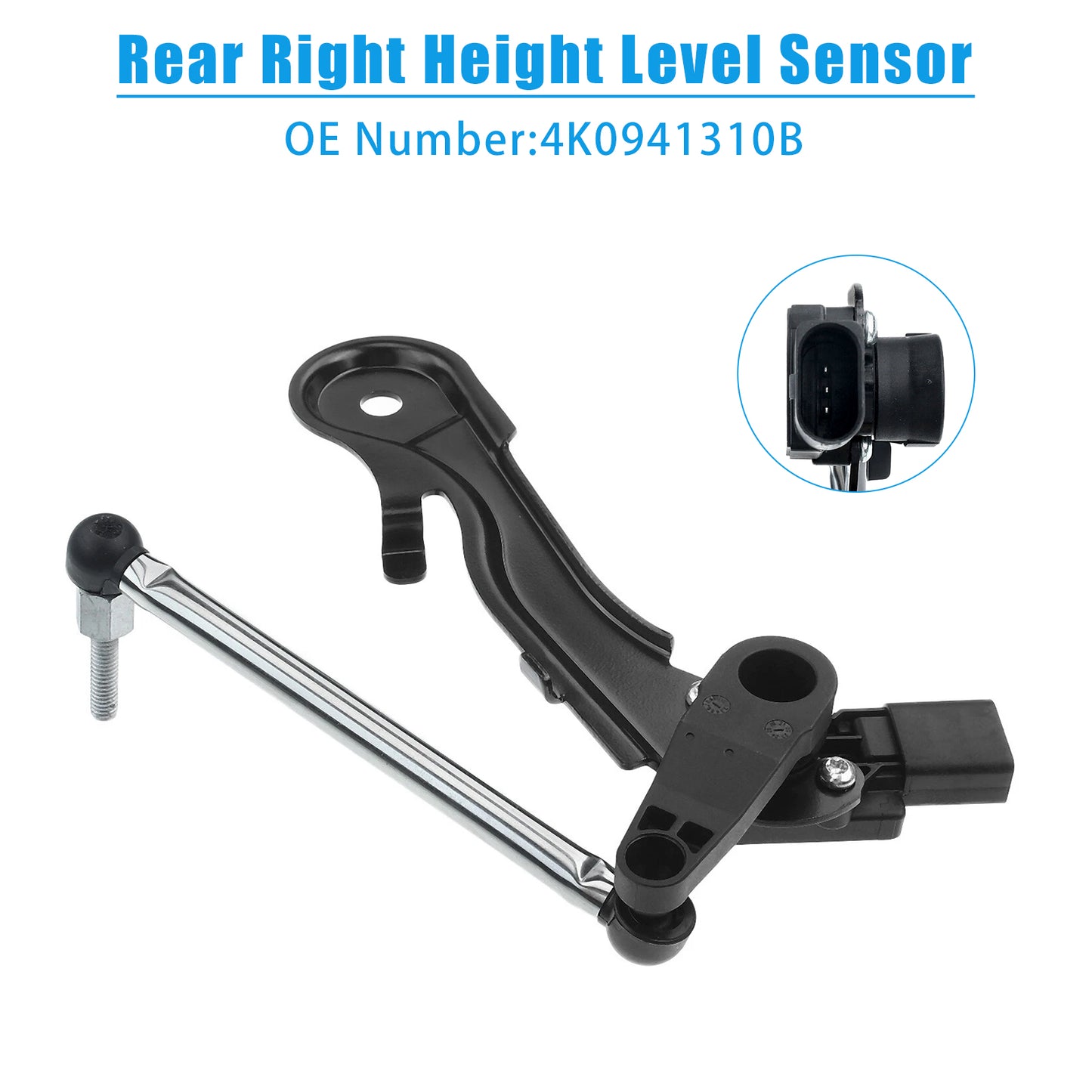 2020 Audi S6 4K0941310B Rear Right Height Level Sensor