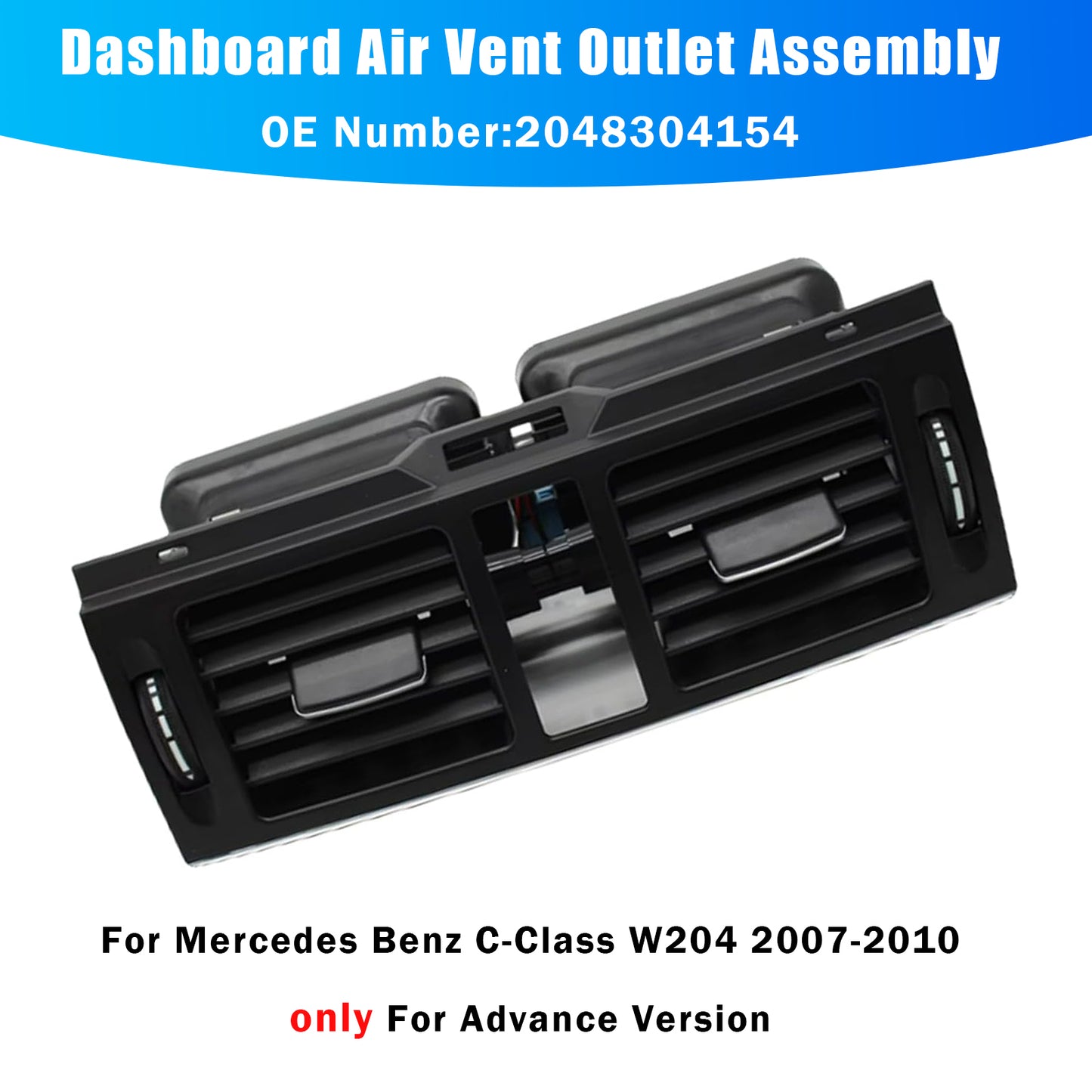 Dashboard Air Vent Outlet Benz W204 2007-2010 Advance Version 2048304154