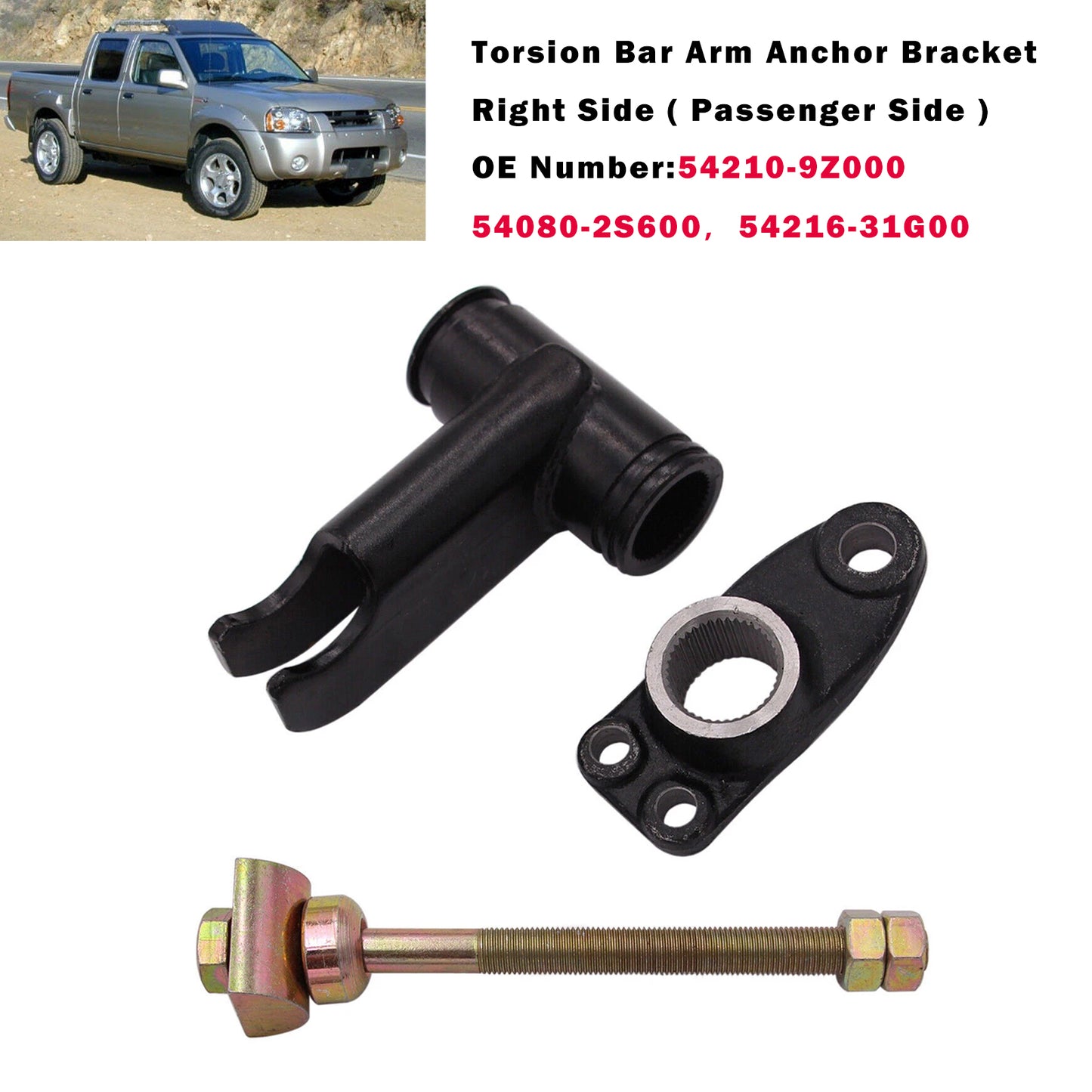 2001-2004 Nissan Xterra Frontier V6 Torsion Bar Arm Anchor Bracket Right