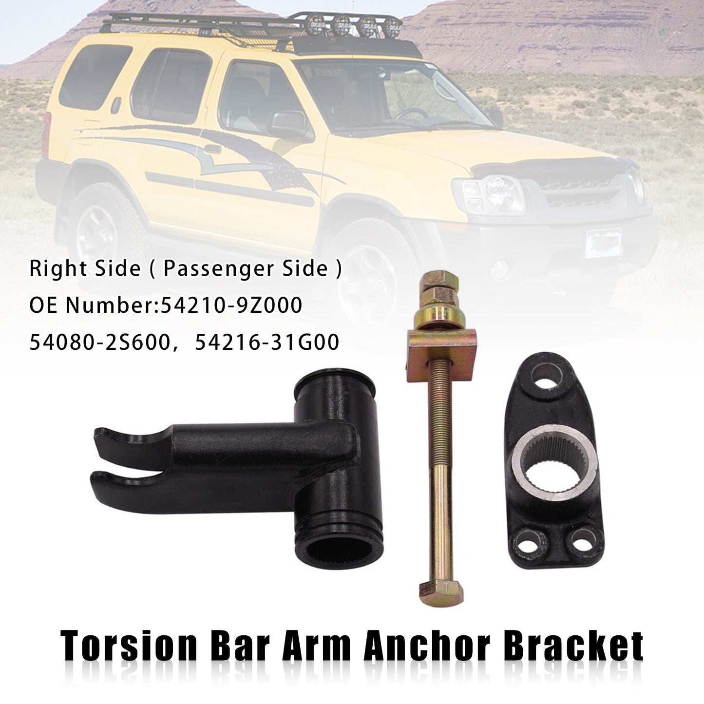2001-2004 Nissan Xterra Frontier V6 Torsion Bar Arm Anchor Bracket Right