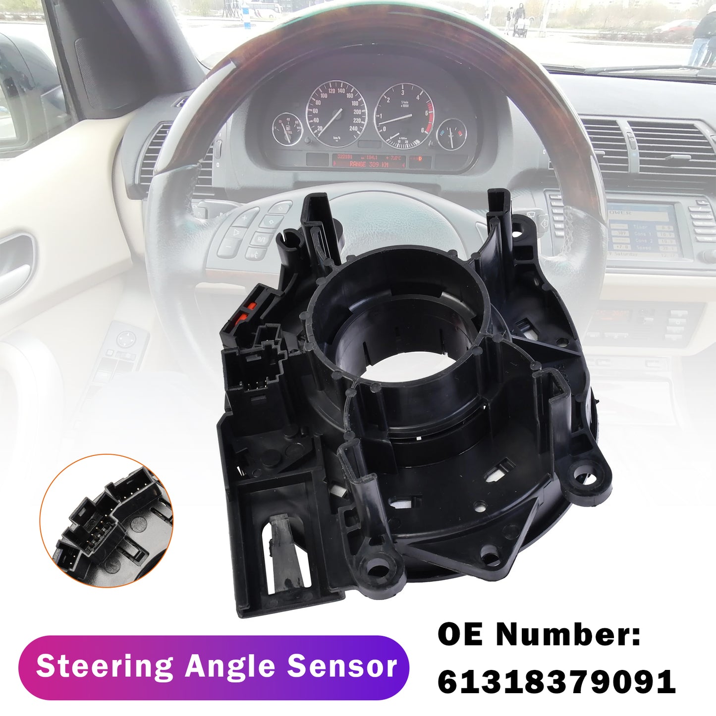 1995-2001 BMW 7 E38 61318379091 Steering Angle Sensor Slip Ring