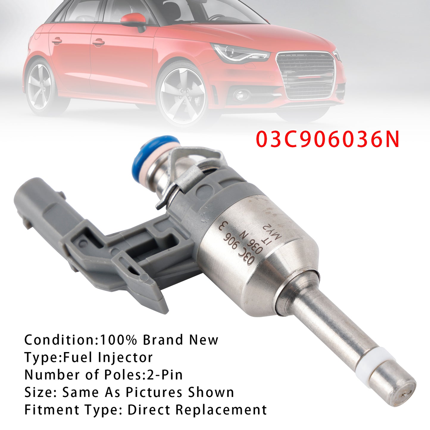Audi Seat Skoda VW 1.4 TSI TFSI GTI RS 03C906036N 1Pcs Fuel Injector