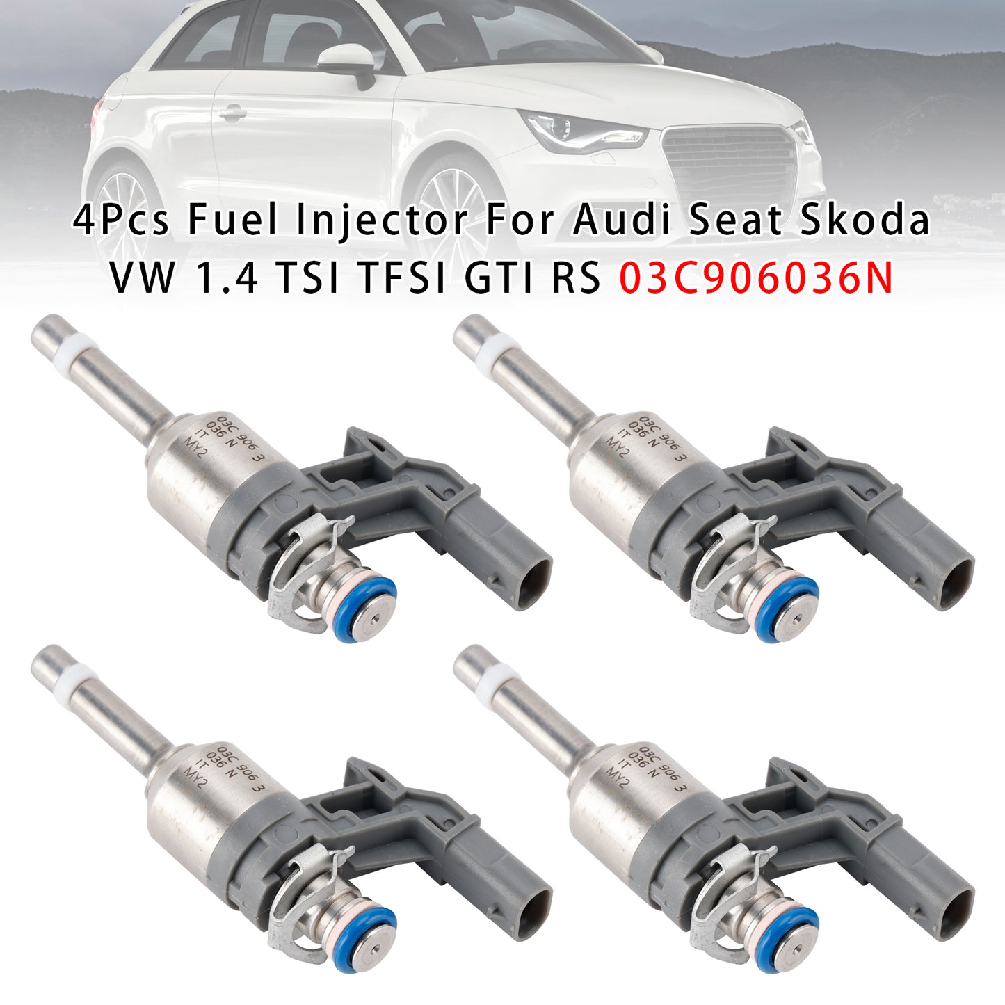 2010-2015 VW Touran 1T3 1.4 TSI 03C906036N 4Pcs Fuel Injector
