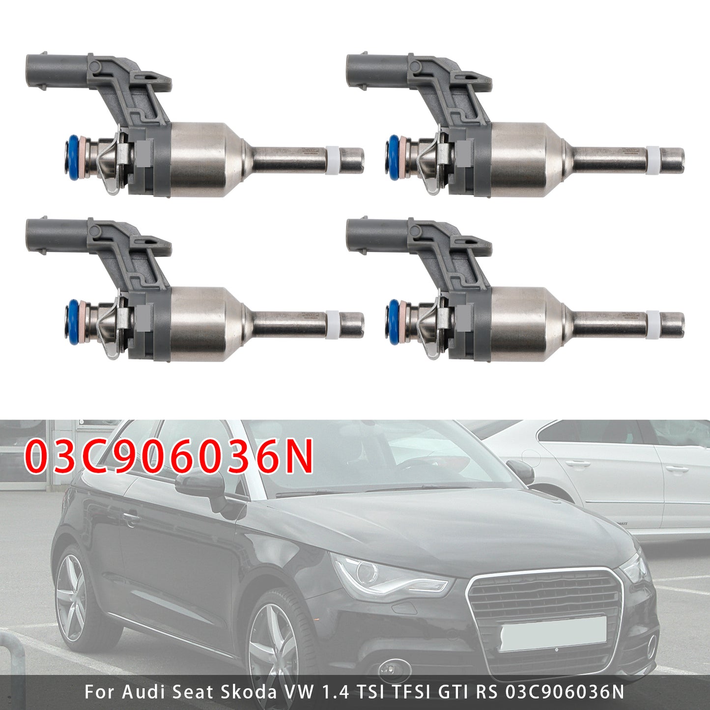 2010-2015 VW Touran 1T3 1.4 TSI 03C906036N 4Pcs Fuel Injector