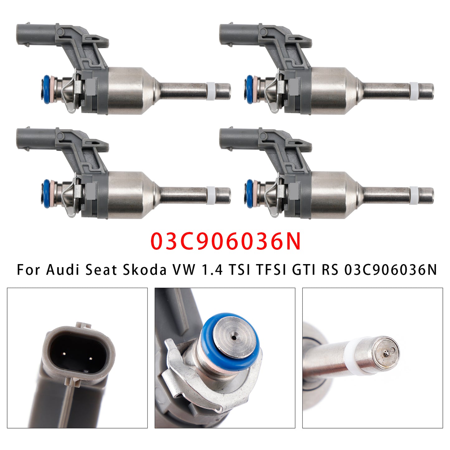 2010-2015 VW Touran 1T3 1.4 TSI 03C906036N 4Pcs Fuel Injector