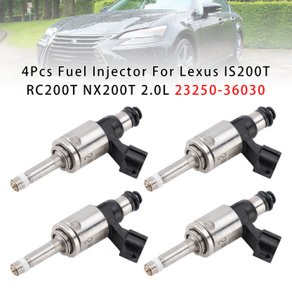 2016 Lexus RC200t 4 Cyl 2.0L 8ARFTS 8ARFTS ASC10 23250-36030 4Pcs Fuel Injector