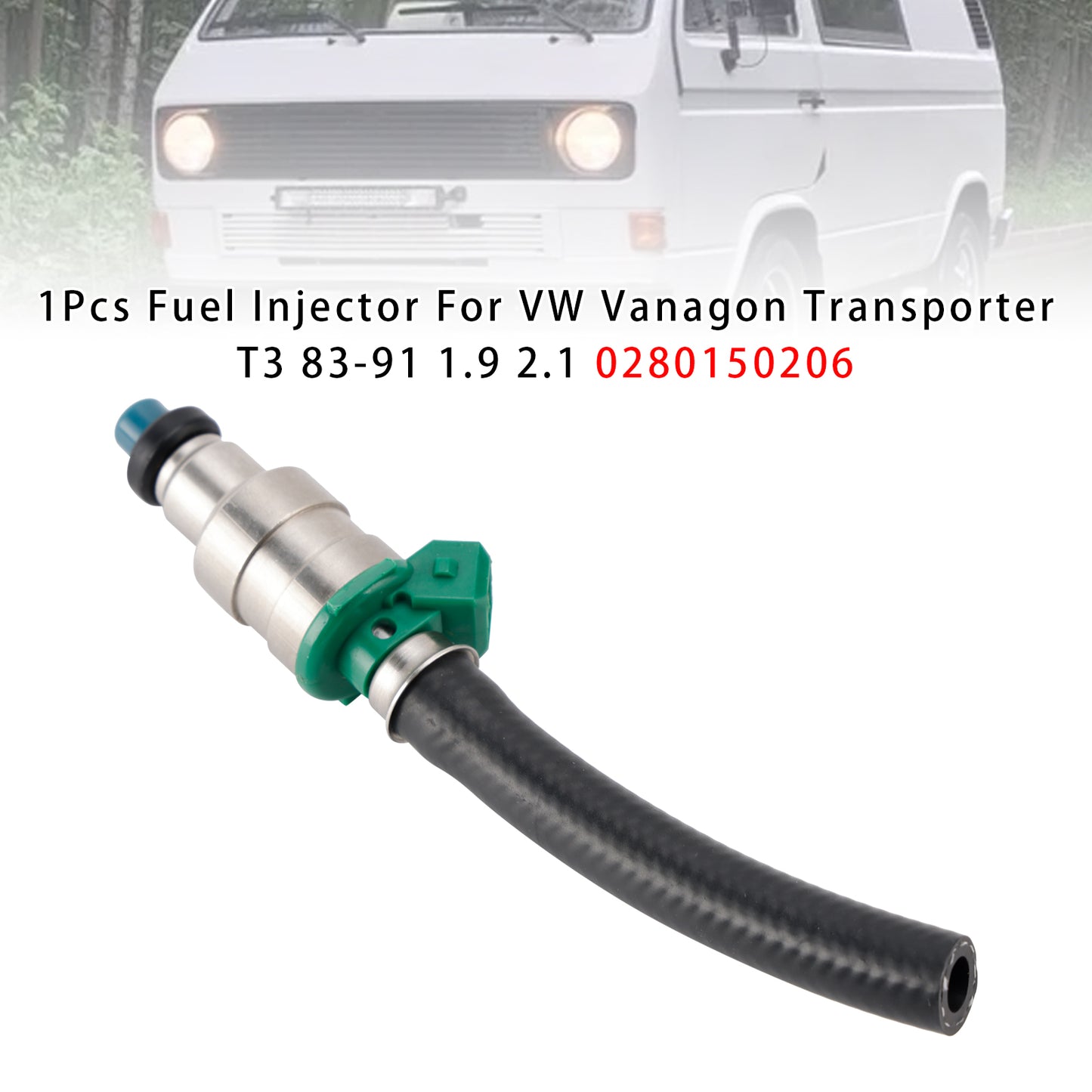 1983-1991 VW Transporter T3 2.1L H4 0280150206 1Pcs Fuel Injector