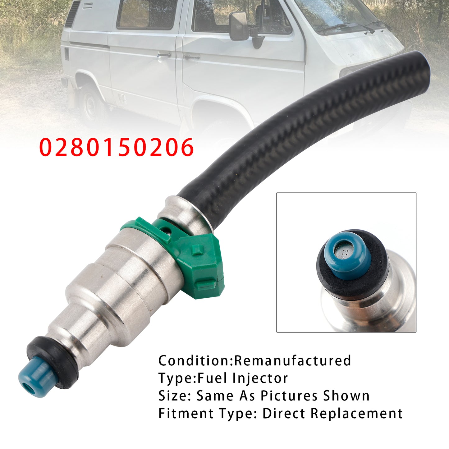 1983-1991 VW Transporter T3 2.1L H4 0280150206 1Pcs Fuel Injector