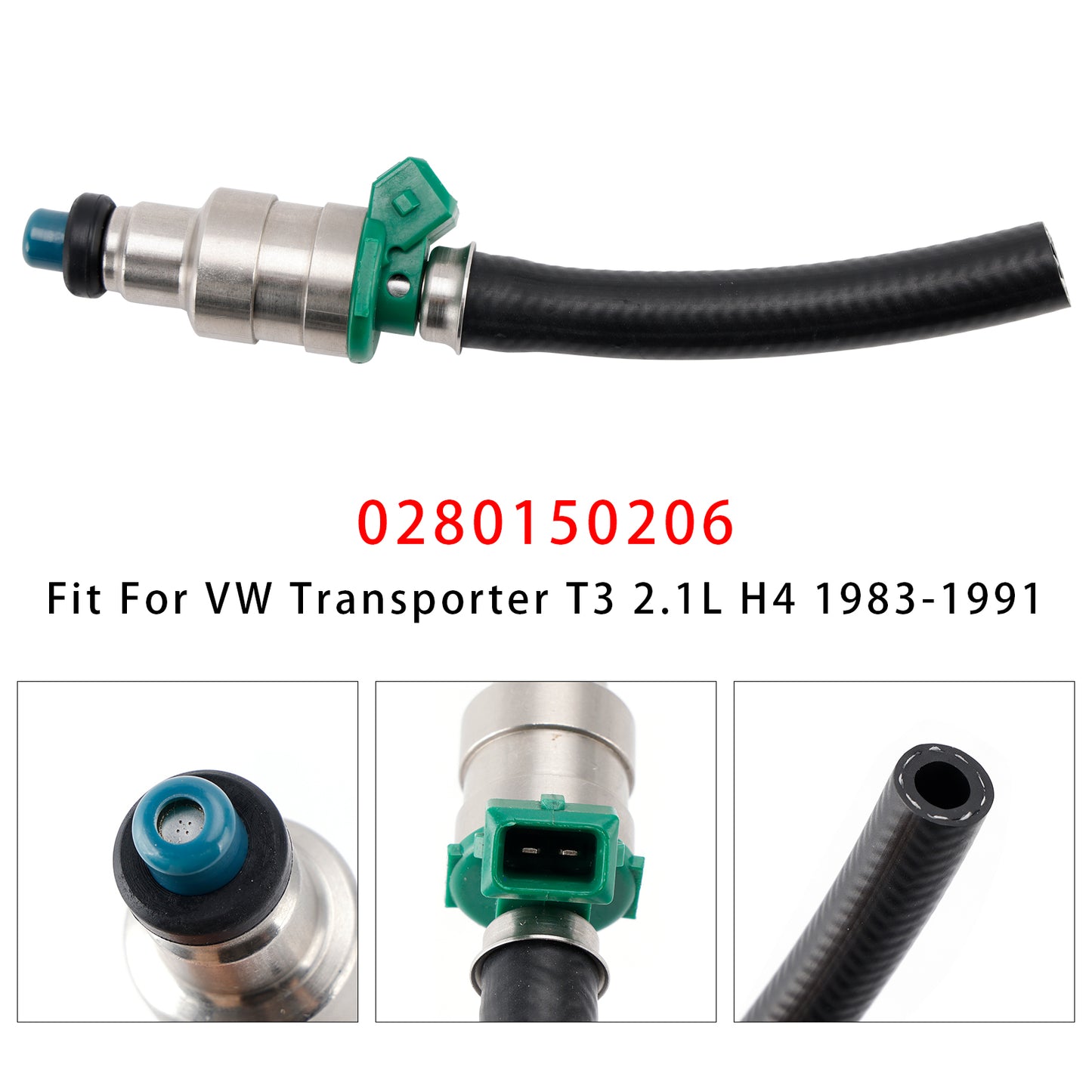 1983-1991 VW Transporter T3 2.1L H4 0280150206 1Pcs Fuel Injector