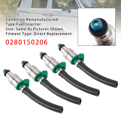 83-91 VW Vanagon Transporter T3 1.9 2.1 0280150206 4Pcs Fuel Injector