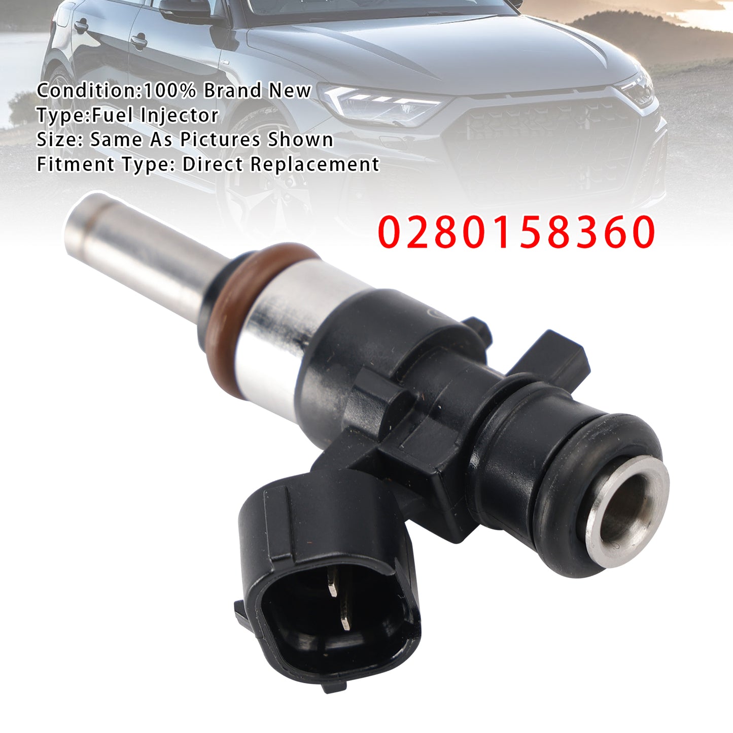 2013-2015 Audi A4 (B8) 1.8 / 2.0 TFSI CJE CNC 0280158360 1Pcs Fuel Injector