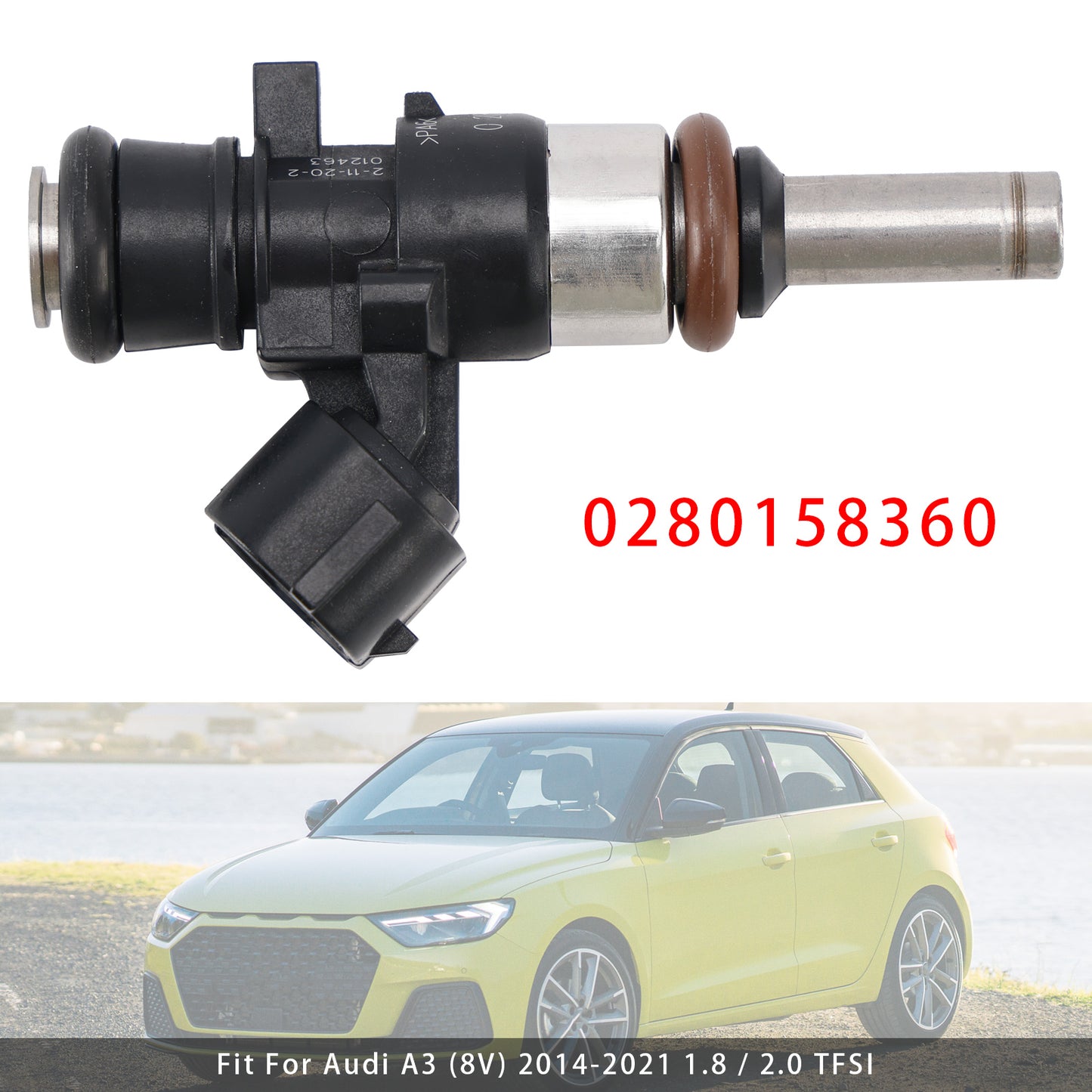 2013-2015 Audi A4 (B8) 1.8 / 2.0 TFSI CJE CNC 0280158360 1Pcs Fuel Injector