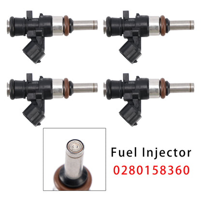 VW Golf GTI R Audi A3 S3 2.0 CJX CHH 0280158360 4Pcs Fuel Injector