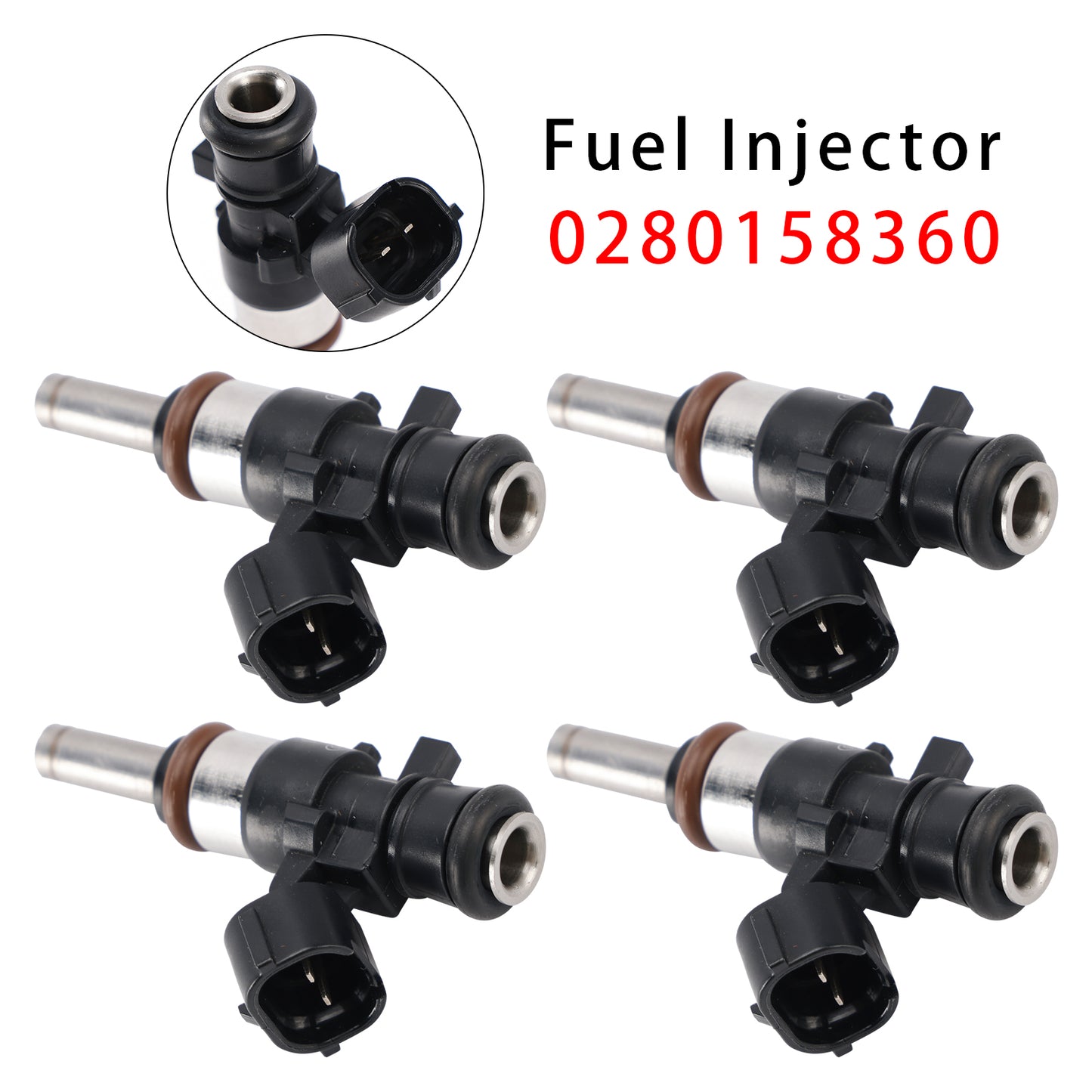 VW Golf GTI R Audi A3 S3 2.0 CJX CHH 0280158360 4Pcs Fuel Injector
