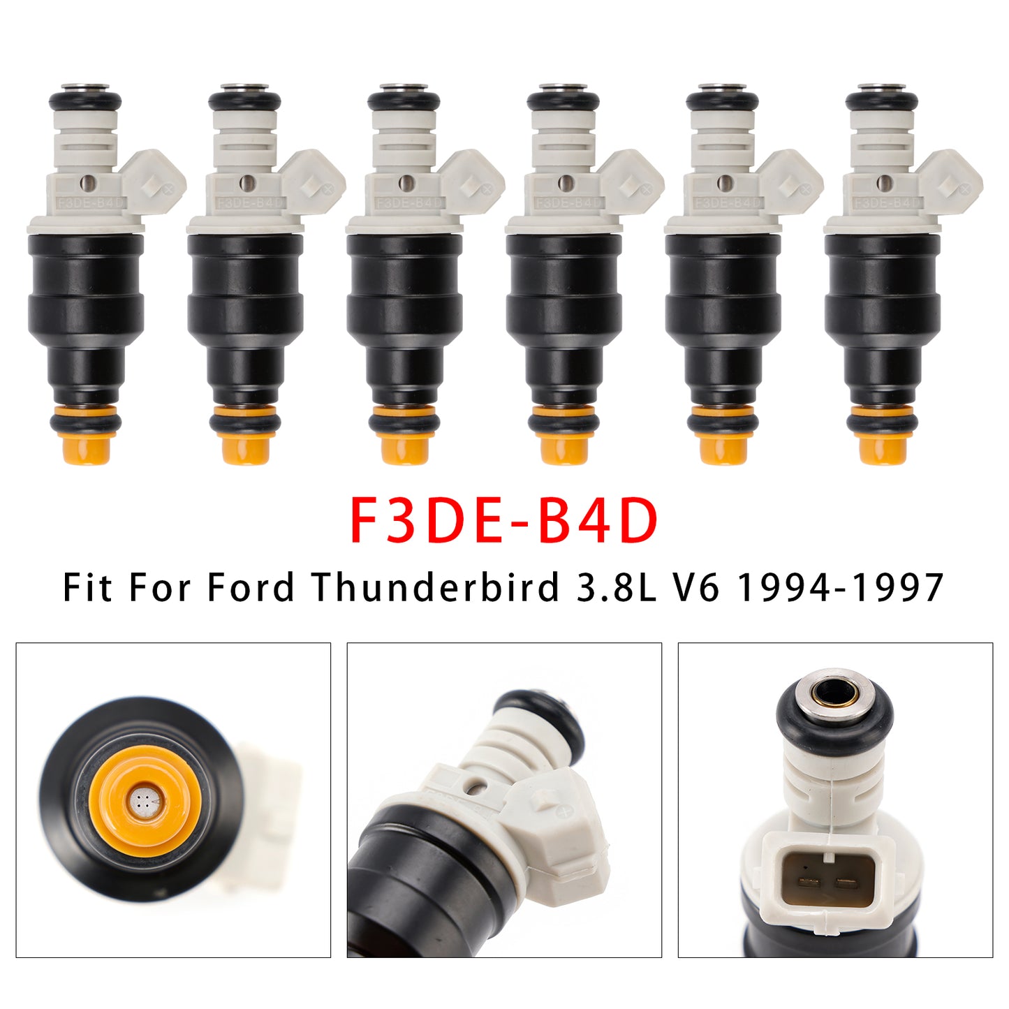 1994-1997 Ford Thunderbird 3.8L V6 F3DE-B4D 6Pcs Fuel Injector