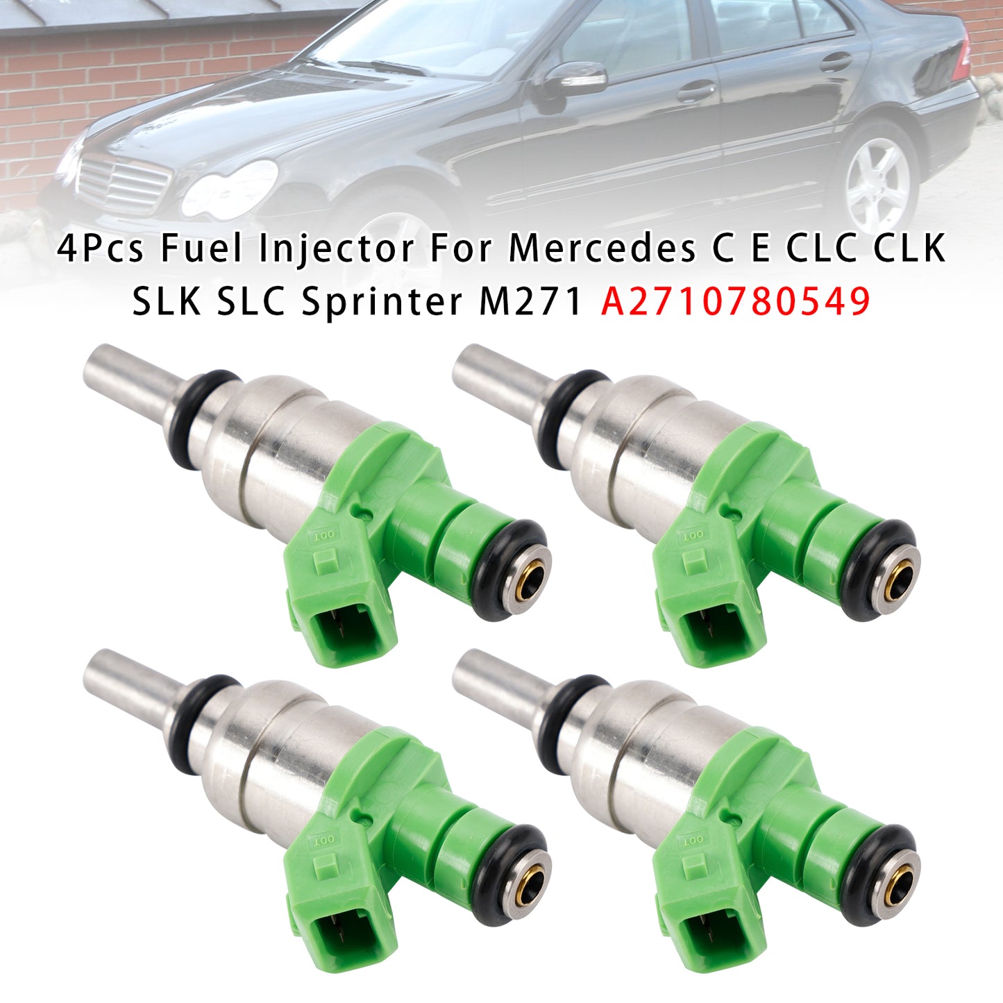 Mercedes C E CLC CLK SLK SLC Sprinter M271 A2710780549 4Pcs Fuel Injector