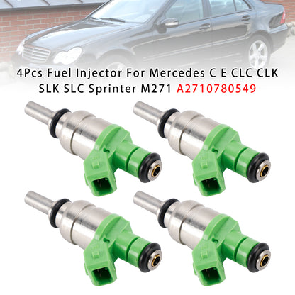 Mercedes C E CLC CLK SLK SLC Sprinter M271 A2710780549 4Pcs Fuel Injector