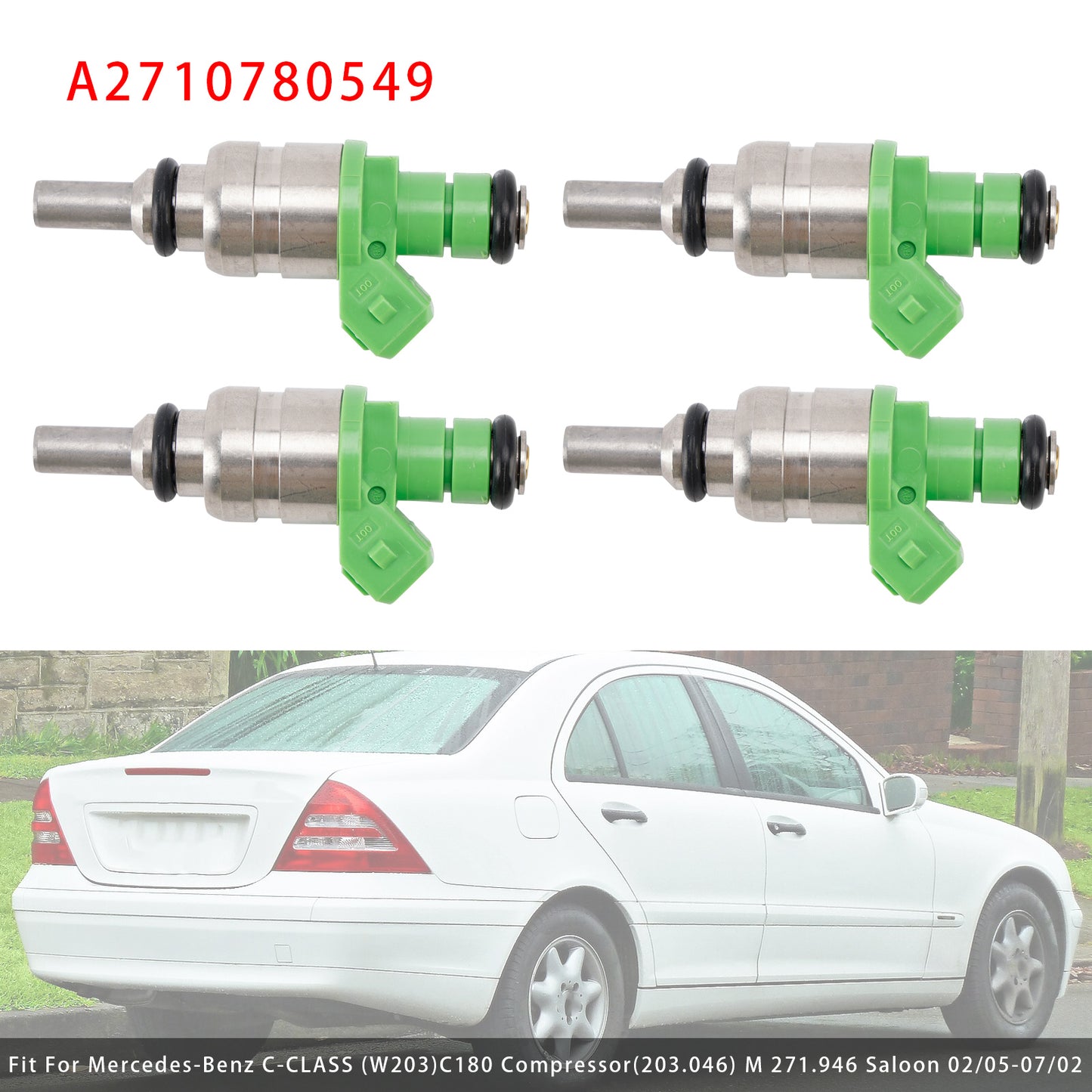 Mercedes C E CLC CLK SLK SLC Sprinter M271 A2710780549 4Pcs Fuel Injector