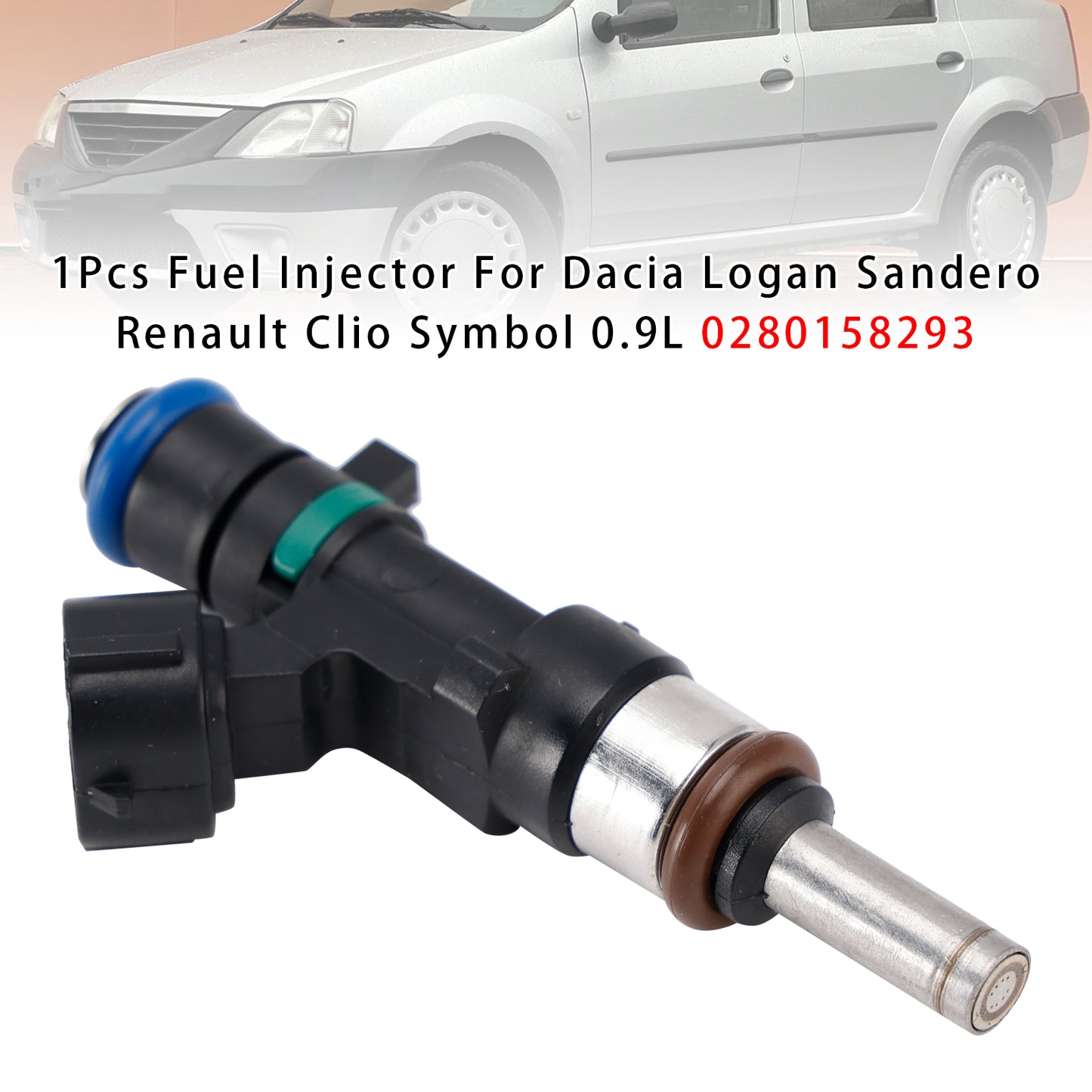 Dacia Logan Sandero Renault Clio Symbol 0.9L 0280158293 1Pcs Fuel Injector