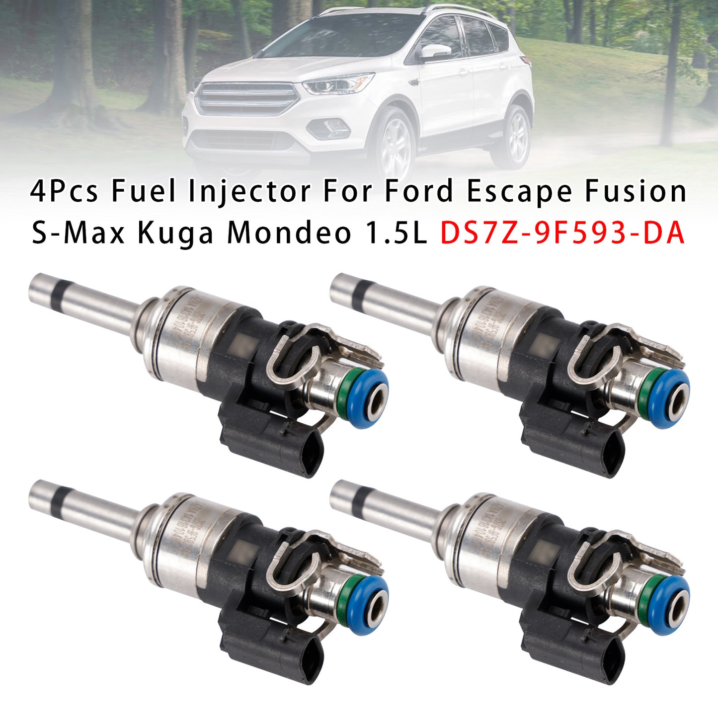 2017-2019 Ford Escape 1.5L 4Cyl DS7Z-9F593-DA 4Pcs Fuel Injector